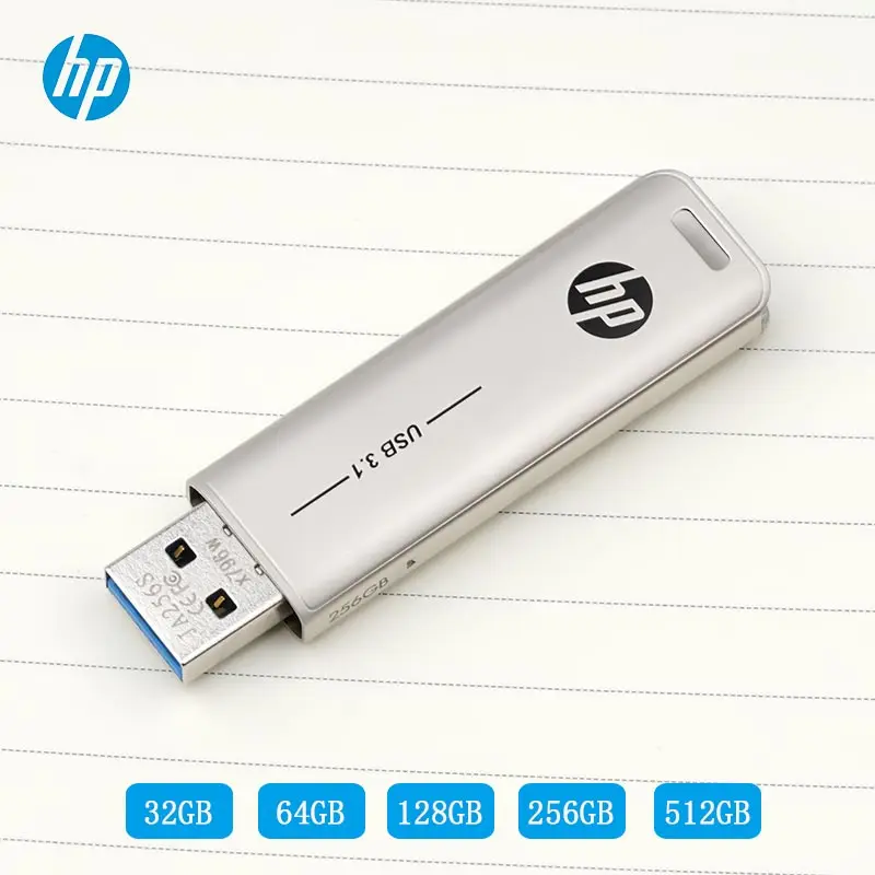 Новинка hp USB Flash 32 Гб 64 Гб 128 ГБ 256 Гб металлический USB накопитель индивидуальный подарок персональный DIY DJ Pendrive оптом объемный диск на ключ