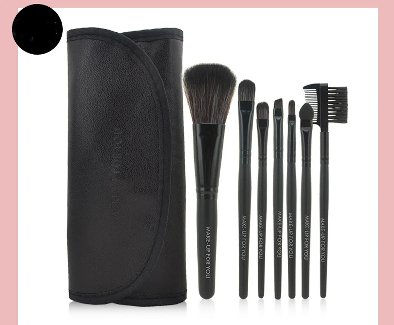 7 Pcs Natural Eye Makeup Brushes Tool Set Cosmetic Foundation Make Up Brushes Bag Eyeshadow Eyebrow Eyelash Lip Brush Beauty Kit (3)