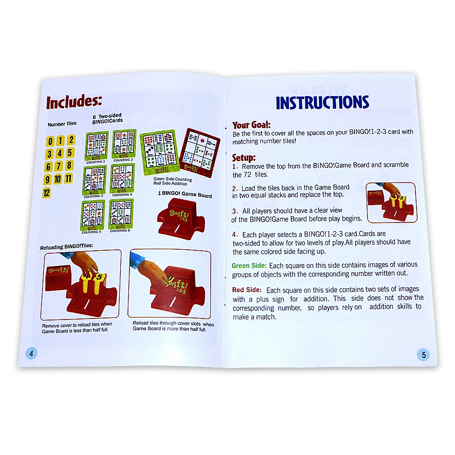Bingo Paper Cards 1-75 Numbered Calling Card Deck no Balls