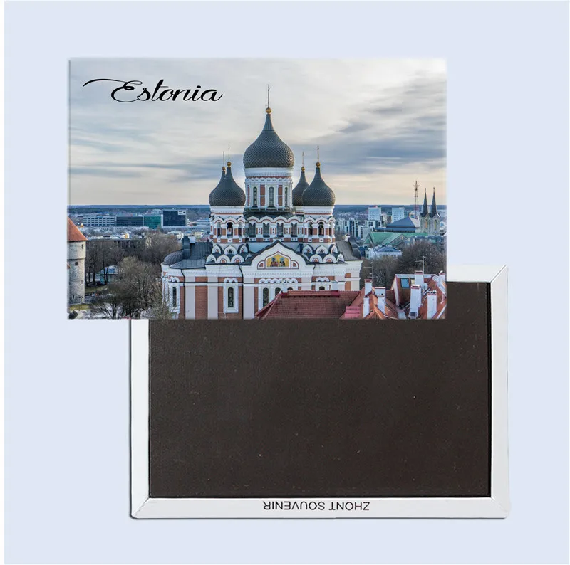 

Tallinn Nevsky church, Estonia tourist souvenirs, Magnetic refrigerator magnet, Home decoration, Rectangle 78*54mm