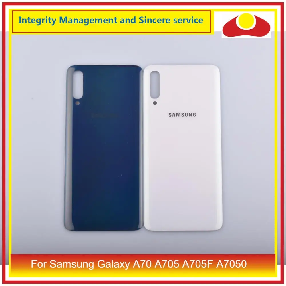 10 шт./лот для Samsung Galaxy A70 A705 SM A705F корпус батарейный отсек Задняя стеклянная крышка