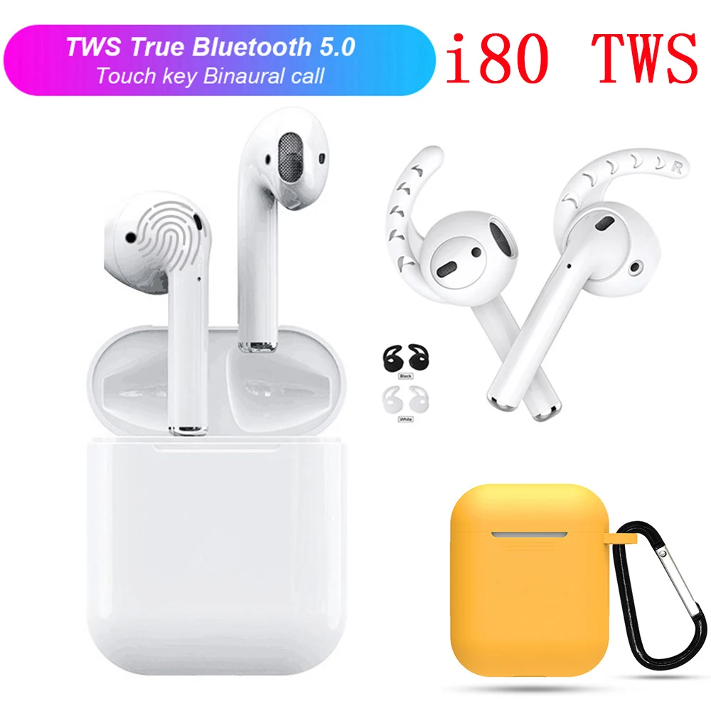 

I80TWS 1:1 Touch pop up PK w1 chip Bluetooth ear Earbuds Wireless Earphone PK i10 i20 i30 i13 i14 i15 i16tws with sport kits