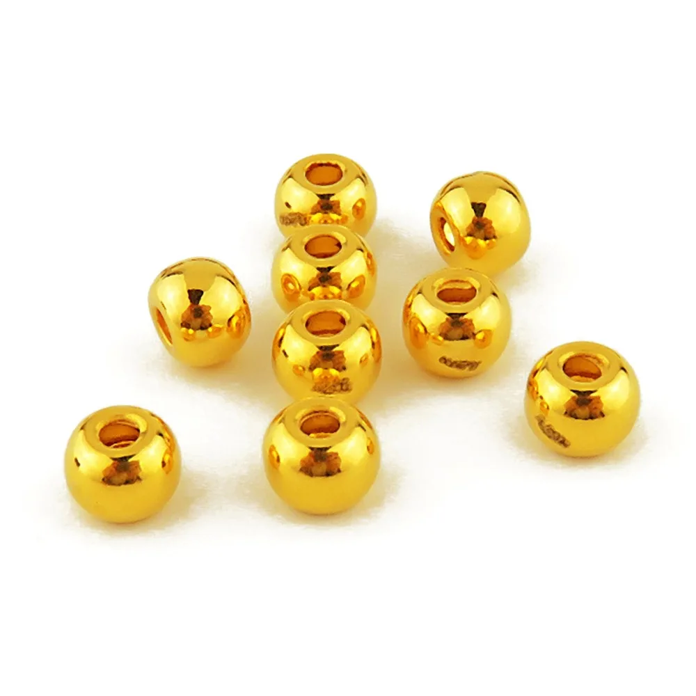 

New Arrival Pure 24k Yellow Gold Women 3D Loose Bead Pendant 0.27-0.33g