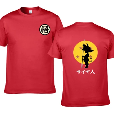 Dragon Ball son футболка «Goku» Мужская Летняя Повседневная футболка из хлопка разных цветов Z Beerus футболка s японский мультфильм Аниме футболки - Цвет: F159 red
