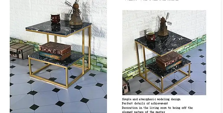Нордический Маленький журнальный столик мраморный боковой Диванный несколько небольших квартиры простая под мобильный боковой стол гостиная балкон подставка для чая