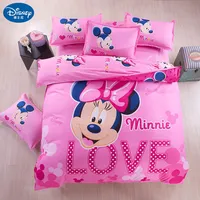 Minnie maus Bettwäsche Set Abdeckung kissenbezug quilt mickey maus cartoon Kinder bettwäsche bett set Disney Home textil