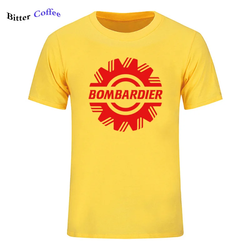 Мужская Винтажная Футболка Bombardier летняя футболка с логотипом мотоцикла большие