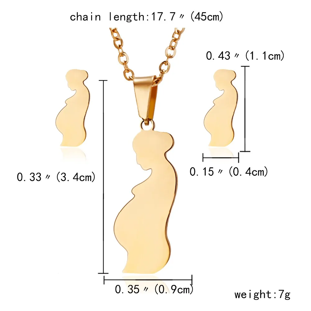 RINHOO мода Мама Любовь ребенок дети Золото Цвет наборы из нержавеющей стали для женщин ожерелье серьги ювелирный набор на День матери подарок