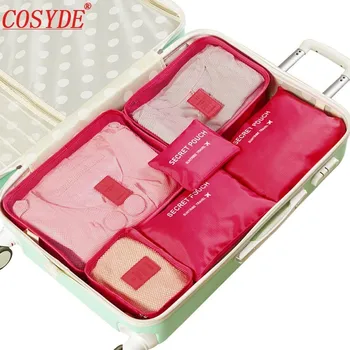 

6PCs/Set Travel Accessories Bag For Clothes Portable Pack Luggage Packing Bags Mesh Organizer Travel Bag Suitcase Storage Bags