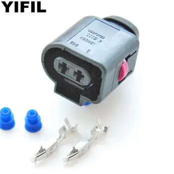 

10pcs/lot 2 Pin/Way Sealed Female Electrical Horn Connector Plug For AUDI VW Skoda Passat VAG Group 1J0973722 1J0 973 722