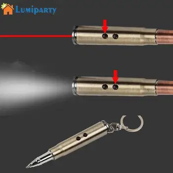 

LumiParty Multifunctional LED Flashlight Laser Light Ball-Point Pen Key Ring Hanging Pendant Gift jk30