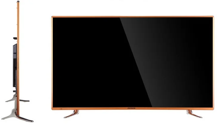 Gold color frame/shell 42 55 58'' 60‘’ inch led TV television android smart wifi iptv DVB-T2 LED television TV