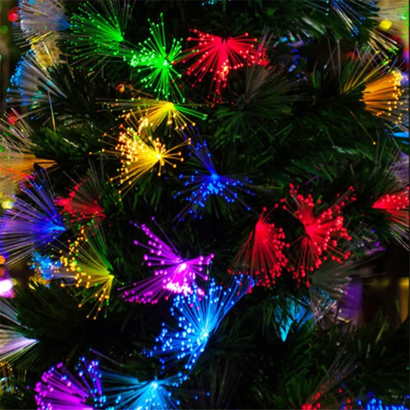 RGB 28 волоконно-оптические Цветочные Огни гирлянды 5 м светодиодные гирлянды сказочные огни для рождественской вечеринки украшения дома