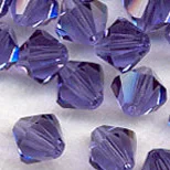 

Free Shipping, 288pcs/Lot 6mm tanzanite color Chinese Top Quality Crystal Bicone Beads