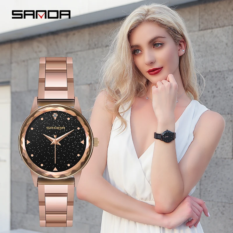 

Sanda Ms. Quartz 30m Life waterproof Watchs Women's Simple and stylish Clock Dorp Shipping Women's Watche montre femme