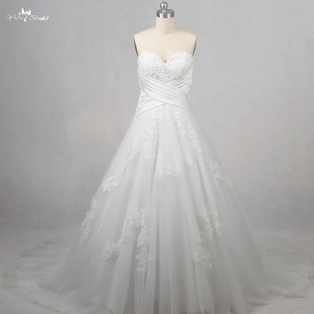 RSW1253 реальные фотографии yiaibridal Милая декольте линия халат де mariée