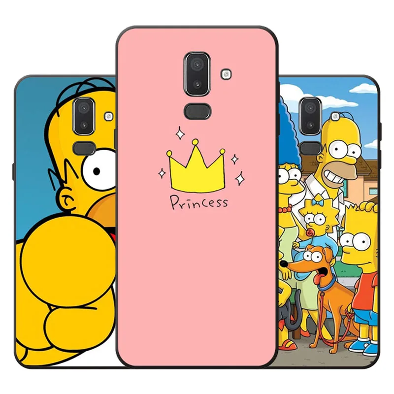 

for Samsung Galaxy j8 2018 Case,Silicon Joy crown cartoon Painting Soft TPU Back Cover for Samsung j8 2018 protect Phone cases