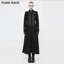 Панк рейв стимпанк винтажная женская военная форма длинное пальто модное зимнее шерстяное пальто Тренч