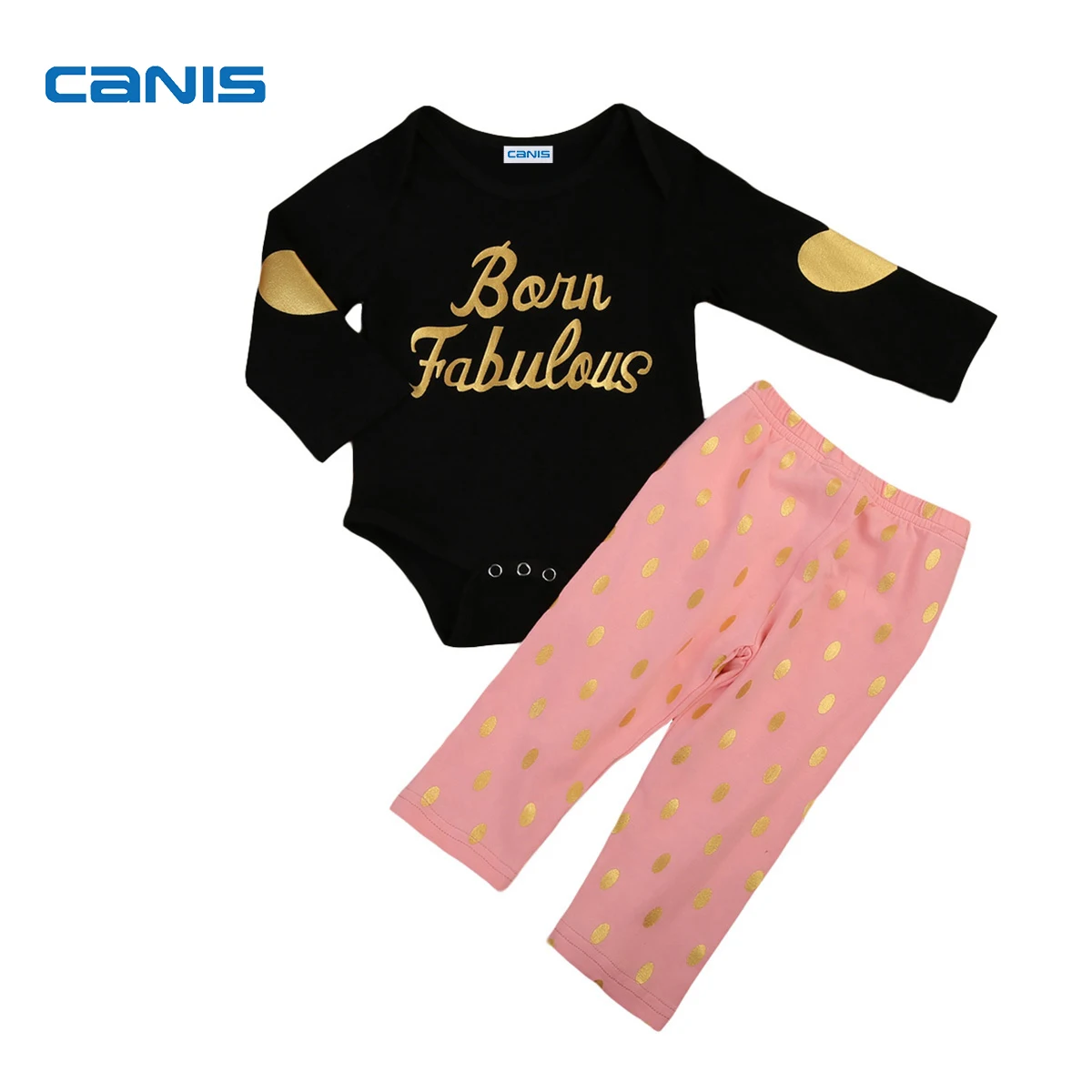 2Pcs /set Newborn Infant Baby Girls Long Sleeve Clothes Romper Top