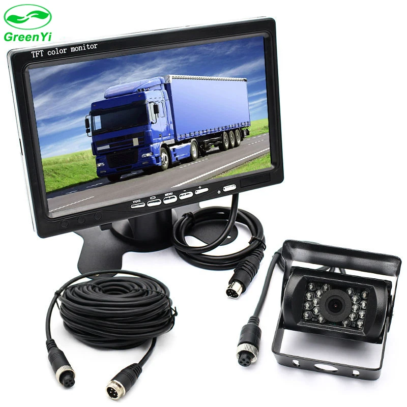 Prix pour GreenYi Bus Camion RV Véhicule LED IR de Recul De Sauvegarde Caméra De Recul Étanche + Télécommande 7 "LCD Couleur TFT Moniteur 800*480 Prix pour GreenYi Bus Camion RV Véhicule LED IR de Recul De Sauvegarde Caméra De Recul Étanche + Télécommande 7 "LCD Couleur TFT Moniteur 800*480
