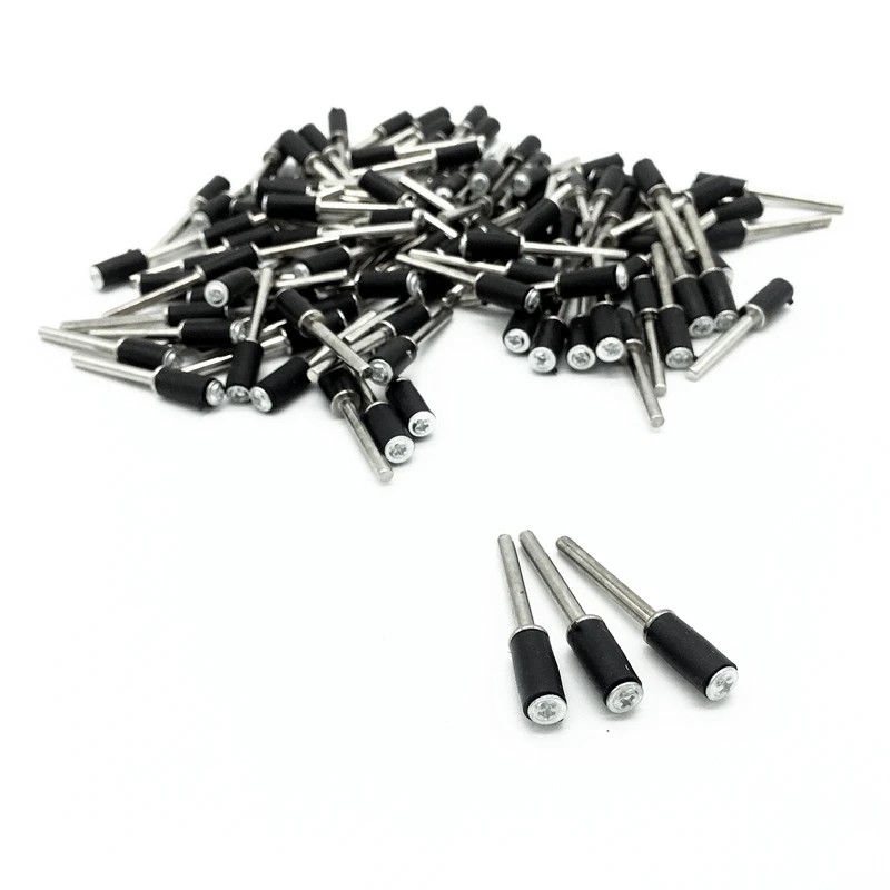 100pcs Sanding Drum Mandrels 6.3mm Rubber Mandrel 3.15mm Mini Drill