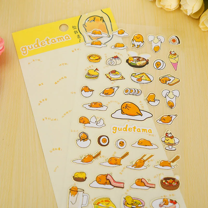 cartoon Gudetama paper sticker DIY decoration sticker for album scrapbooking diary kawaii stationery