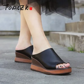 

Female trend Summer cold drag, leather high heel slippers, English muffin bottom fish mouth shoes a word drag