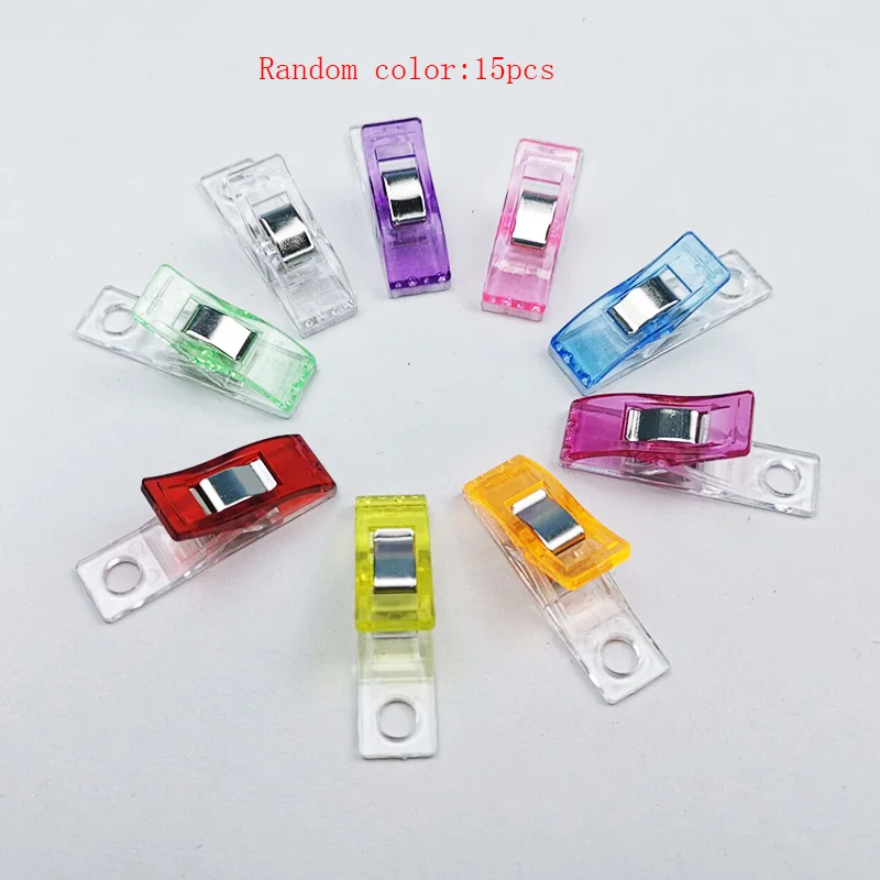 

15pcs Edge Clip Quilt Quilting Clip DIY Crafts Plastic Clips Multicolor Patchwork Sewing Decoration Clamp Cothes Clip