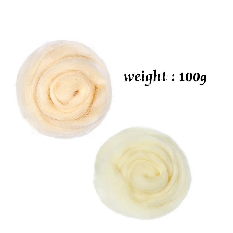 1pcs 100g Wool Fibre Roving for Needle Felting Handcraft DIY Spinning, Felting Wool Fibre