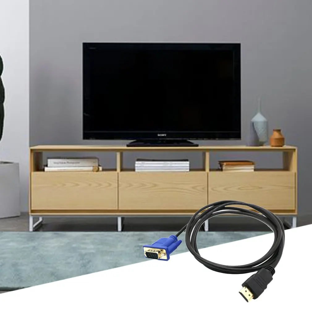 Долговечное использование позолоченный HDMI к VGA конвертер кабель с аудио выходом для ПК ноутбук планшет высокое разрешение адаптер