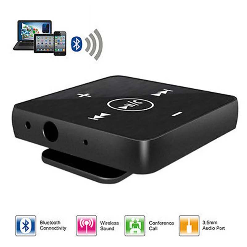 2016 New EB-601 Lavalier MINI Clip Stereo Bluetooth Headset Headphones Earphone With Microphone Clamp Collar Bluetooth Box Black