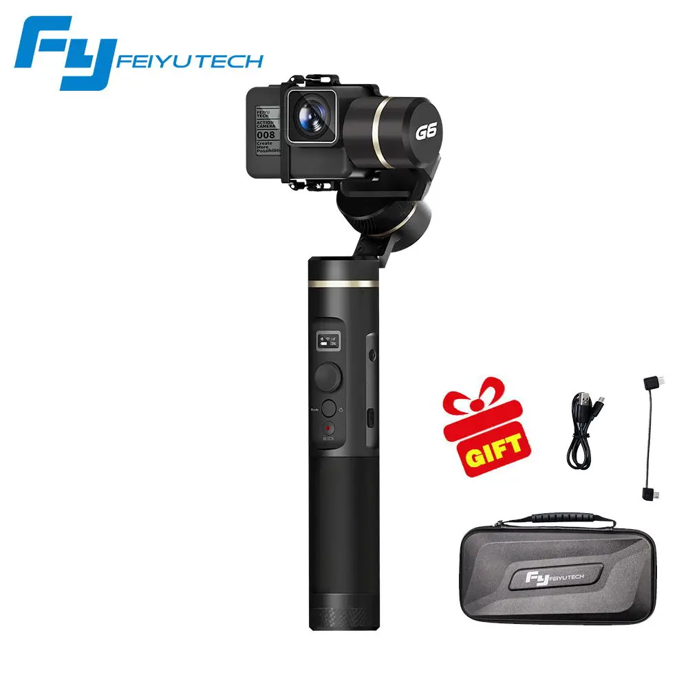 FeiyuTech Feiyu G6 3 оси ручной карданный стабилизатор для экшн-камеры Gopro 6 5 4 RX0 xiaomi yi 4k Wifi синий зуб OLED экран - Цвет: Standard