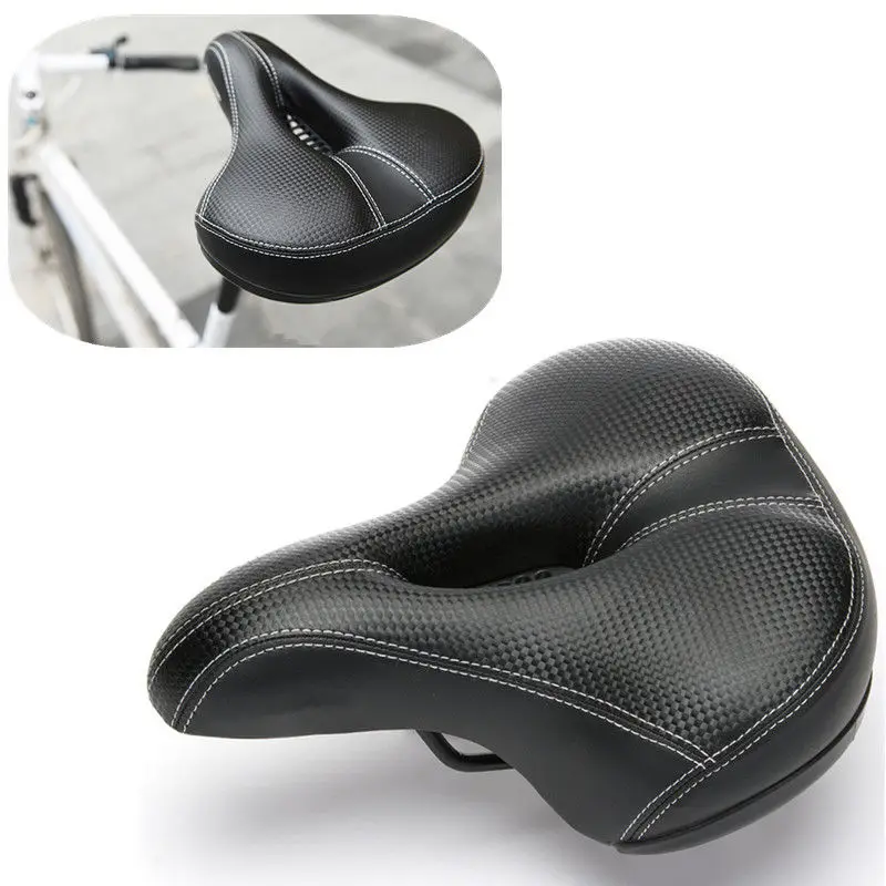 Comfort Bicycle Saddle Soft Wide Bike Cushion Seat With Waterproof Cover