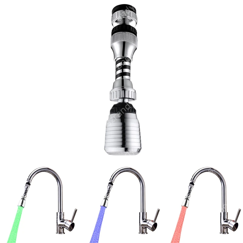 

Wholesale hot Temperature Sensor 3 Color Kitchen Faucet Water Tap RGB Glow Shower LED Light Aerator