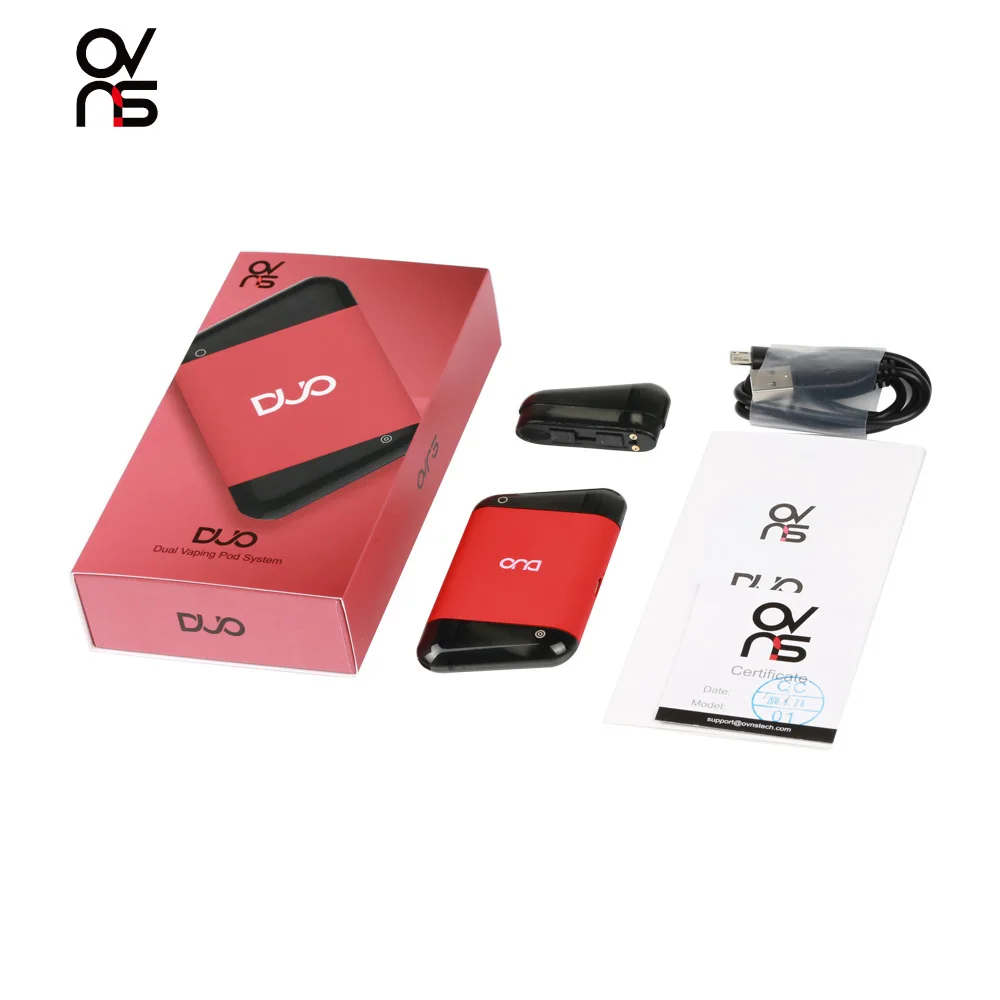 Набор Ovns Duo Pod Vape с 400 мАч встроенным аккумулятором Mod 2 мл картридж подходит для Ovns Duo Pod электронная сигарета испаритель