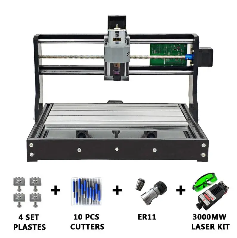 CNC 3018 Pro GRBL Diy Мини cnc машина 3 оси pcb фрезерный станок Bluetooth деревянный маршрутизатор лазерная гравировка работа в автономном режиме - Цвет: Package 5