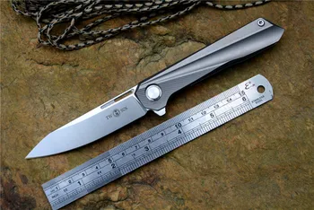 

New Gift Folding Knife Twosun TS69 D2 Blade Hunting Knife ,Outdoor Camping EDC Tool Titanium Alloy Handle with Clip