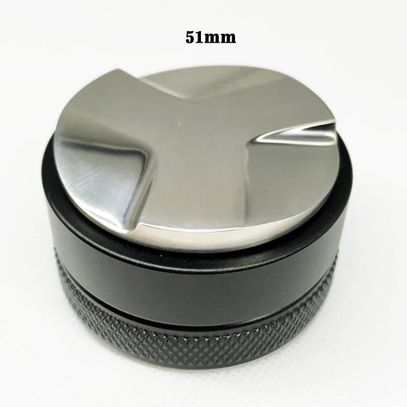 Black Color 51mm 51/58 мм 304 Нержавеющая сталь Кофе основание темпера прозрачное тело бариста Es Пресс o Кофе Пресс Кофе порошок молоток - Цвет: Black Color 51mm