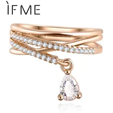 New Arrival Multilayer Cross Wedding Crystal Pendant Rings Jewelry Zircon Ring Accessories Wholesale For women Anillo