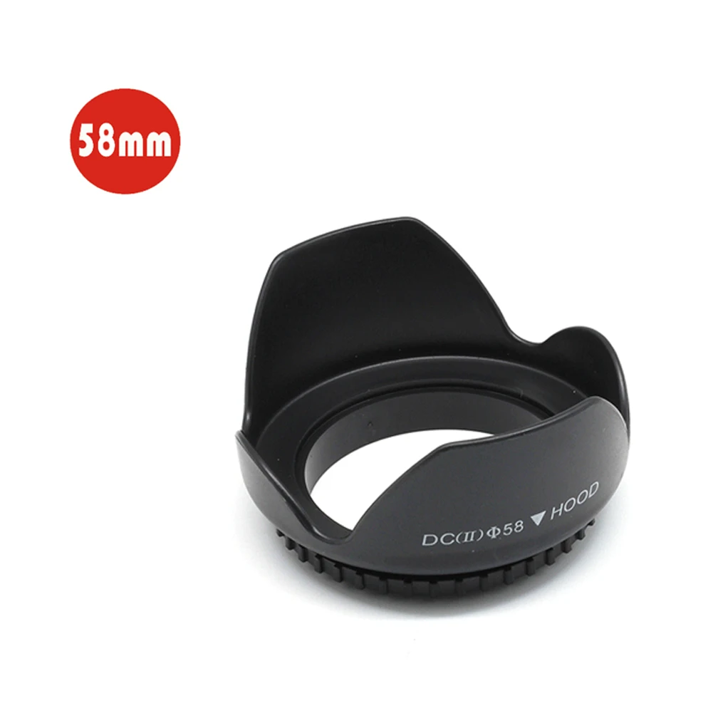 

58mm Easy Installation Flower Lens Hood Screw Mount Anti-Glare Professional Petals Type Camera Firmly Stabilizer Photographic