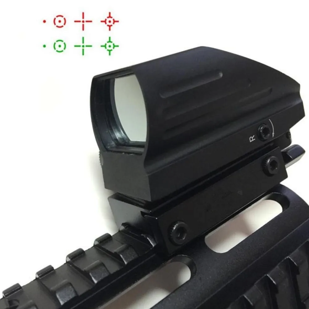 

Tactical AK 4 Reticle Holographic Reflex Red/Green Laser Sight Scope Airgun Rifle sight 1x22x33 Reflex Scope 20mm Rail Hunting