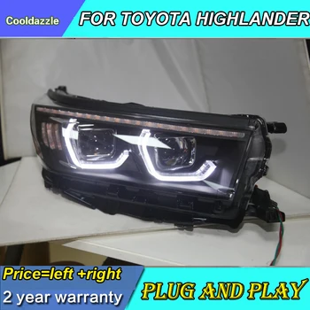 

For Toyota Highlander LED Headlight Assembly Front Lights Head Lamps 2018 Year With Daytime Running Lights