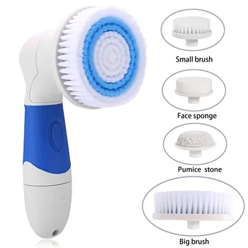 

New 4 in 1 Electric Facial Cleanser Cleansing Brush Vibration Face Cleaner Machine Blackhead Removal Washing Face
