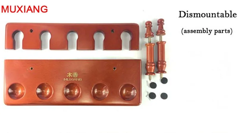 6 upright dismountable red wood 5 pipe racks