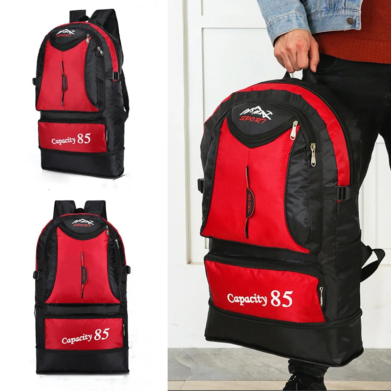 

Waterproof Backpack Hiking Bag Cycling Climbing Backpack Travel Outdoor Mountaineering Bags Hike Pack Men Women Sports Bag 60 L