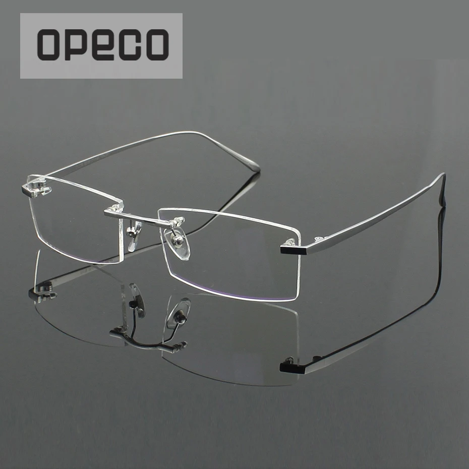 Opeco 100% титановые мужские очки без оправы оправа для очков близорукости
