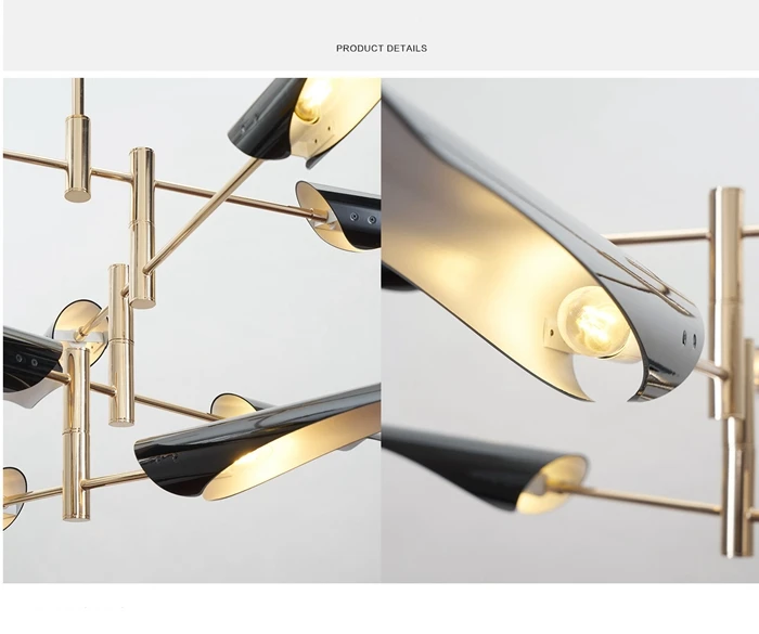 LukLoy Post Modern Metal Branch Chandelier Nordic Hanging Lamp Light Lighting Fixture Creative Personality LED Pendant Light (6)
