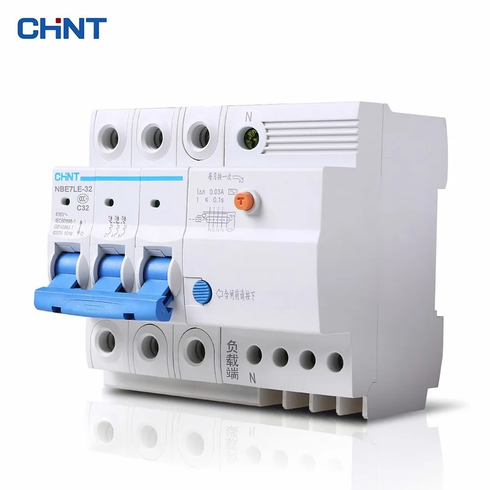 

CHNT NBE7LE 3P+N 32A Miniature Circuit Breaker Household Type C Air Switch Moulded Case Circuit Breaker