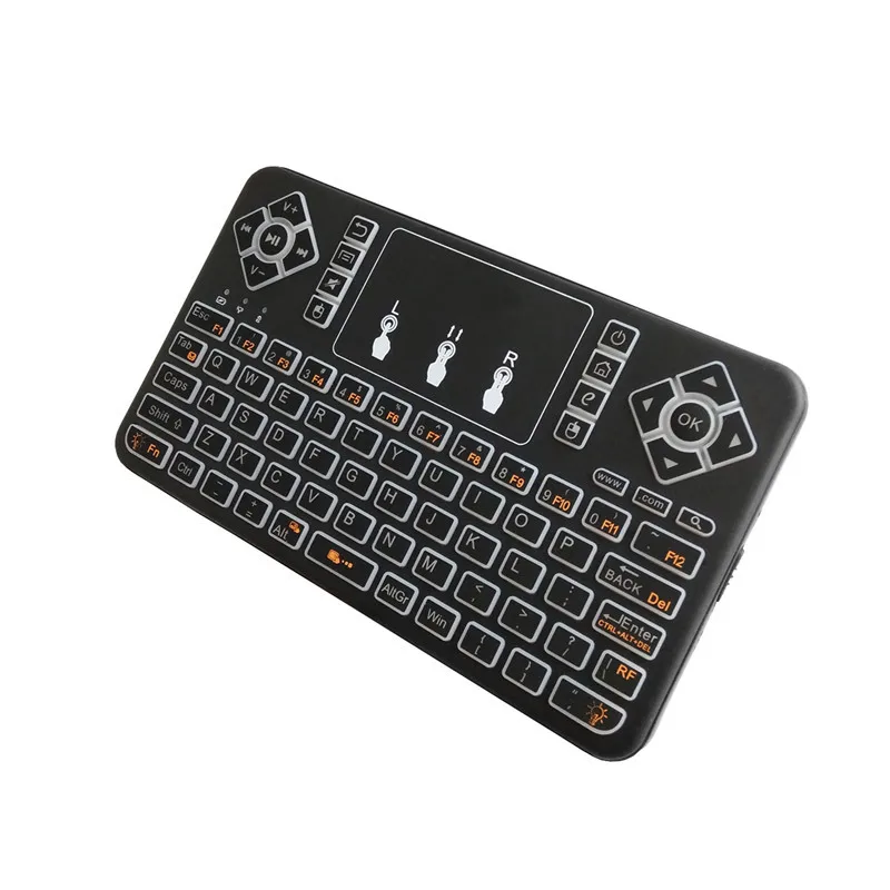 

Wireless Backlit Mini Keyboard With Touchpad bluetooth RGB Fly Air Mouse Remote Control for Android TV Box Smart TV