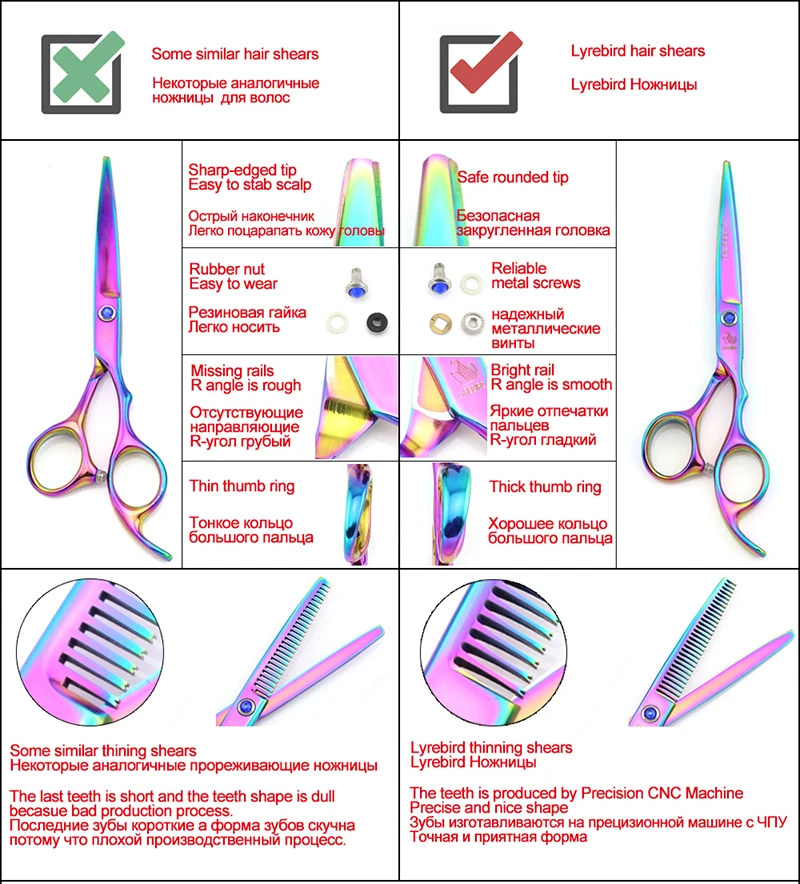 Японские Ножницы для волос, набор серебряных 5,5 дюймов, 6 дюймов, парикмахерские ножницы, ножницы для стрижки волос, очень острые Lyrebird, новинка